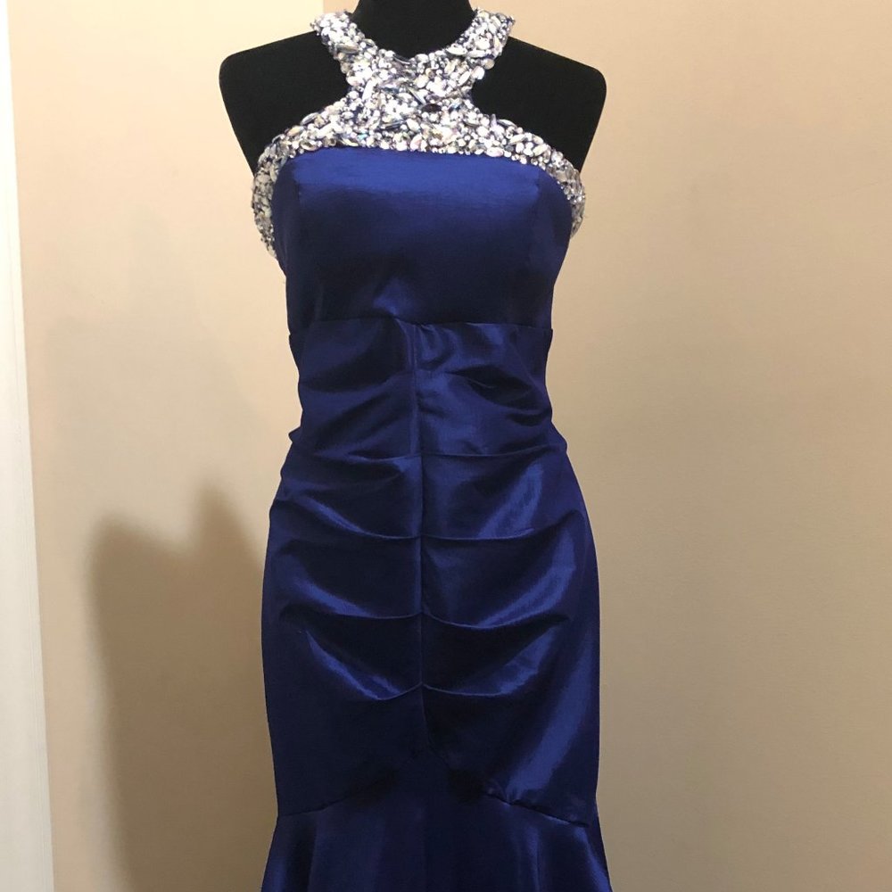 Evening gown (indigo)